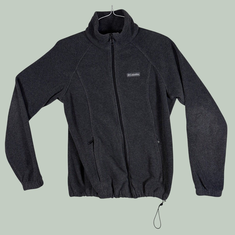 Columbia Womens Gray Full Zip Fleece Jacket WL6439 Mock Neck Large